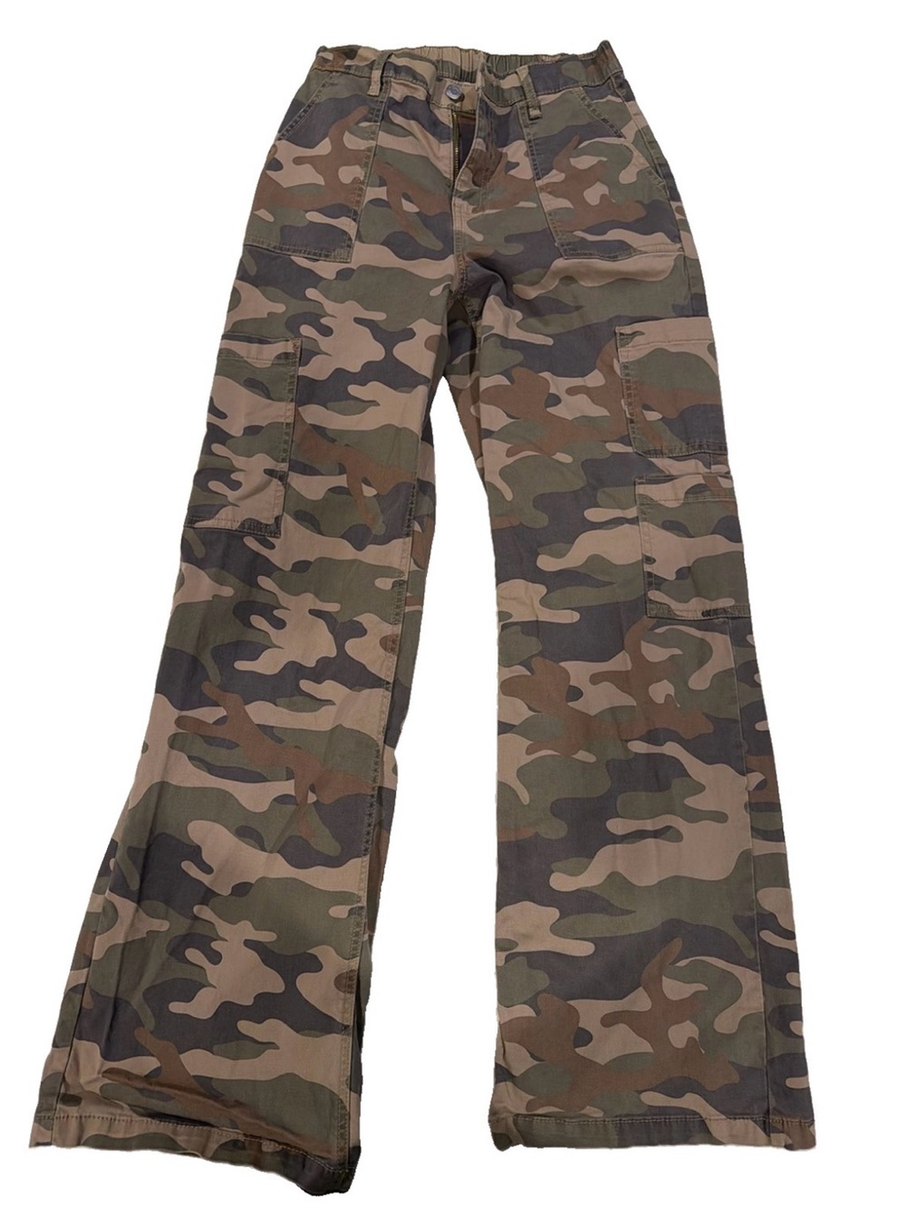 No Boundaries Camouflage Cargo Joggers - Green & Brown